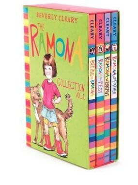 Harper Ramona Box Set — Bright Pink, Yellow, Blue & Orange Striped Spines
